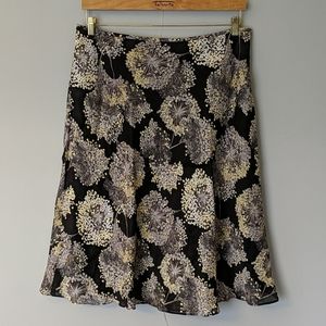 NWT silk/linen blend skirt, floral pattern